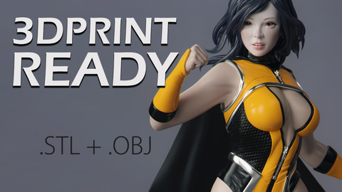 Female Superhero - 3DPrint Ready