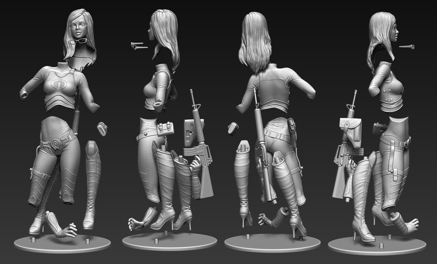 ArtStation The Baroness 3DPrint Ready Game Assets