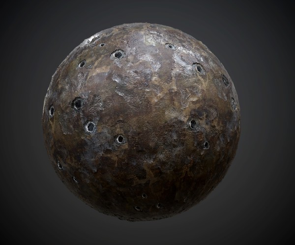 ArtStation - Metal Military Bullet Holes Dirty Seamless PBR Texture ...