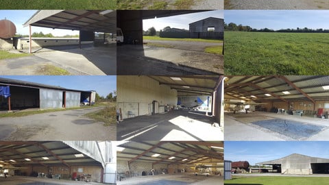 Airfield / Hangars / Aerial Stock Images