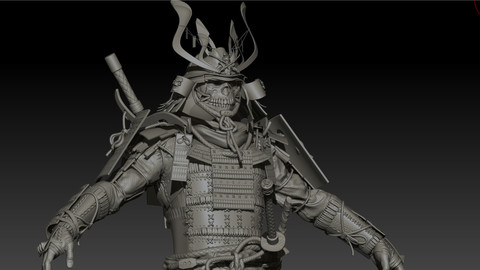 Samurai remastered Hi poly zbrush subtools