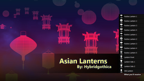 Asian Lantern Brushes.