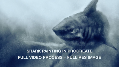 Shark painting in procreate - Full video process + full res image