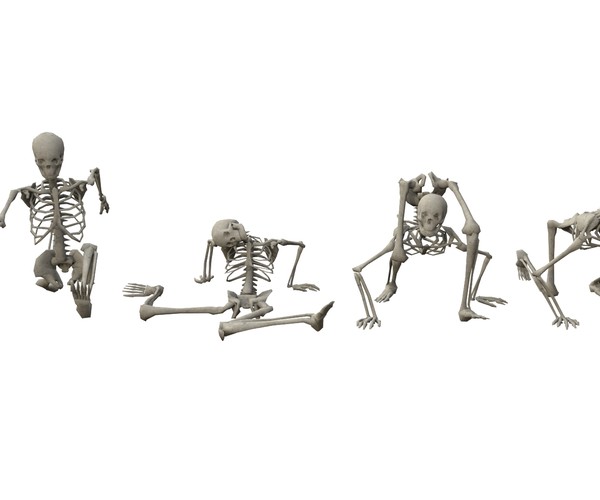 ArtStation - Skeleton Random Poses - Low-poly 3D model | Game Assets