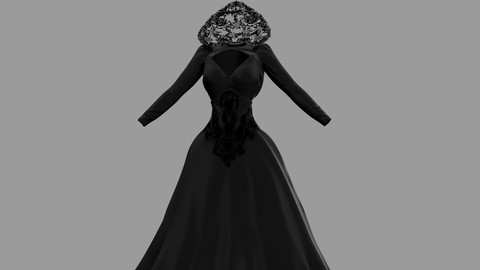 Victorian Gothic Dress V4