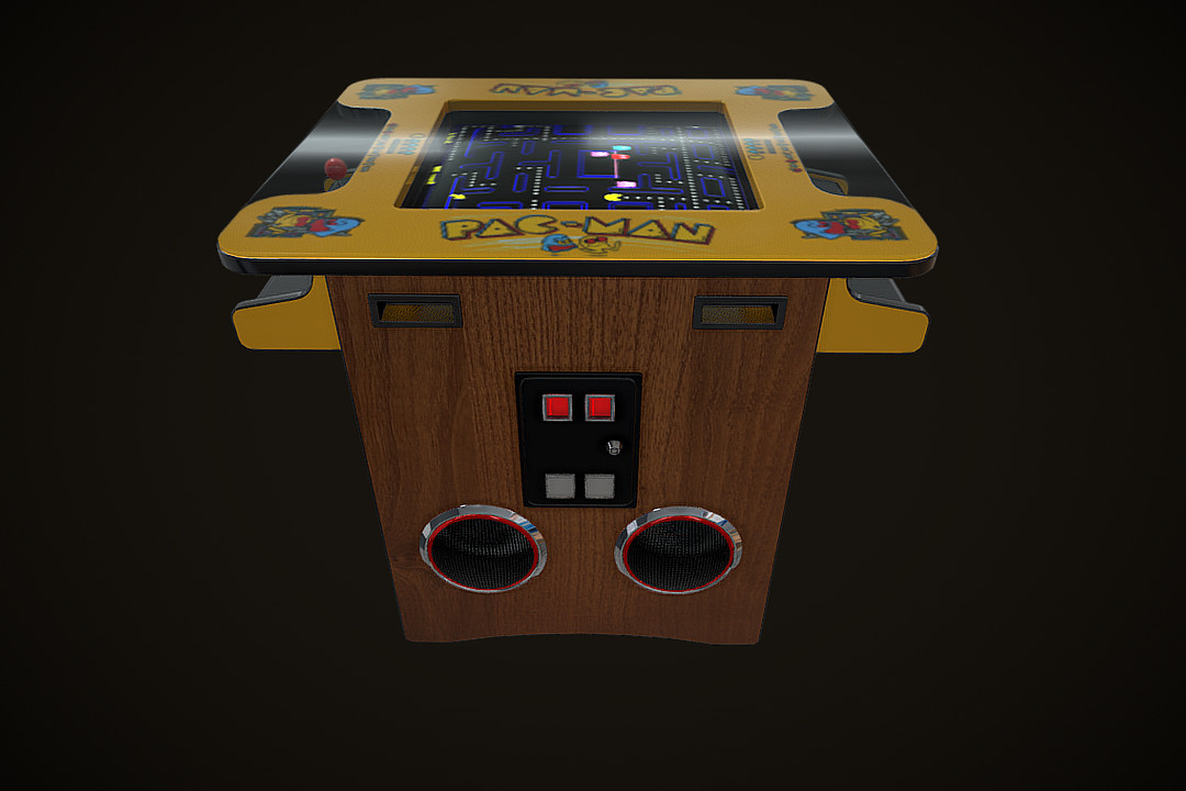ArtStation Classic Arcade Game Machine ( Cocktail Table ) Game Assets