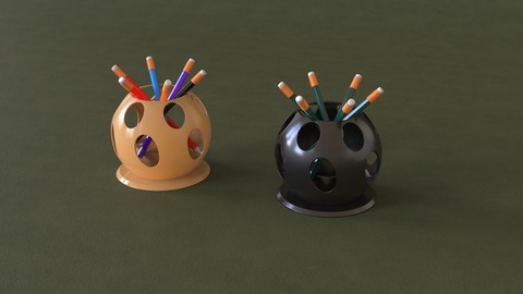 OZONE 3D printable Rotatable Pen Holder