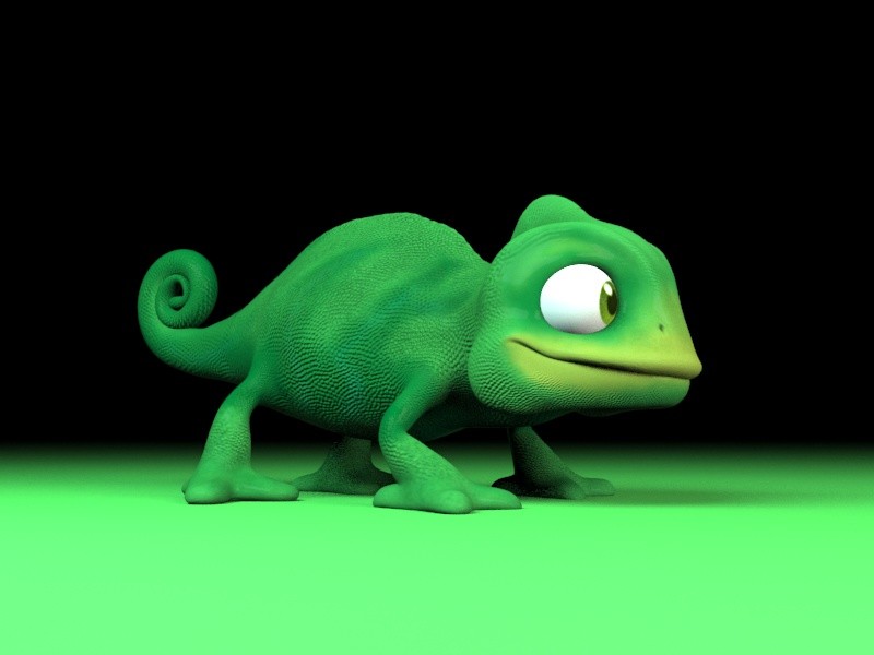 Artstation Cartoon Chameleon Game Assets