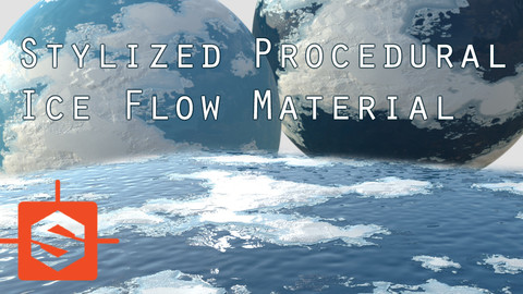 Stylized Animated Procedural Ice Flow Substance