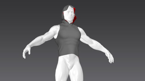 Clothes for Marvelous Designer: Vest Muscular with Hood