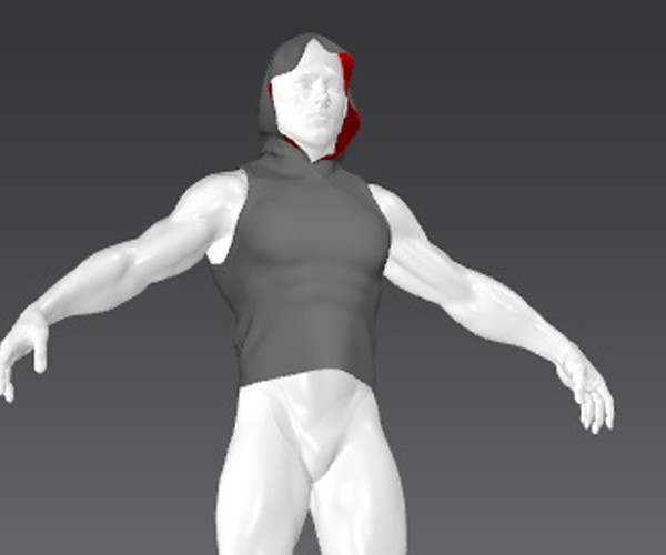 ArtStation - Clothes for Marvelous Designer: Vest Muscular with Hood ...