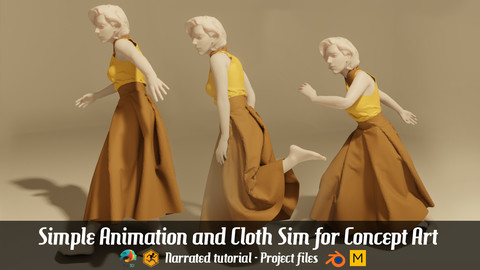 Simple Animation and Cloth Simulation for Concept Art