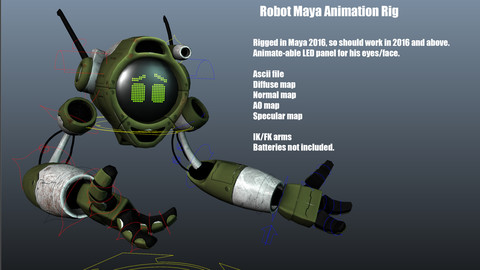 Maya Animation Rig happyBot