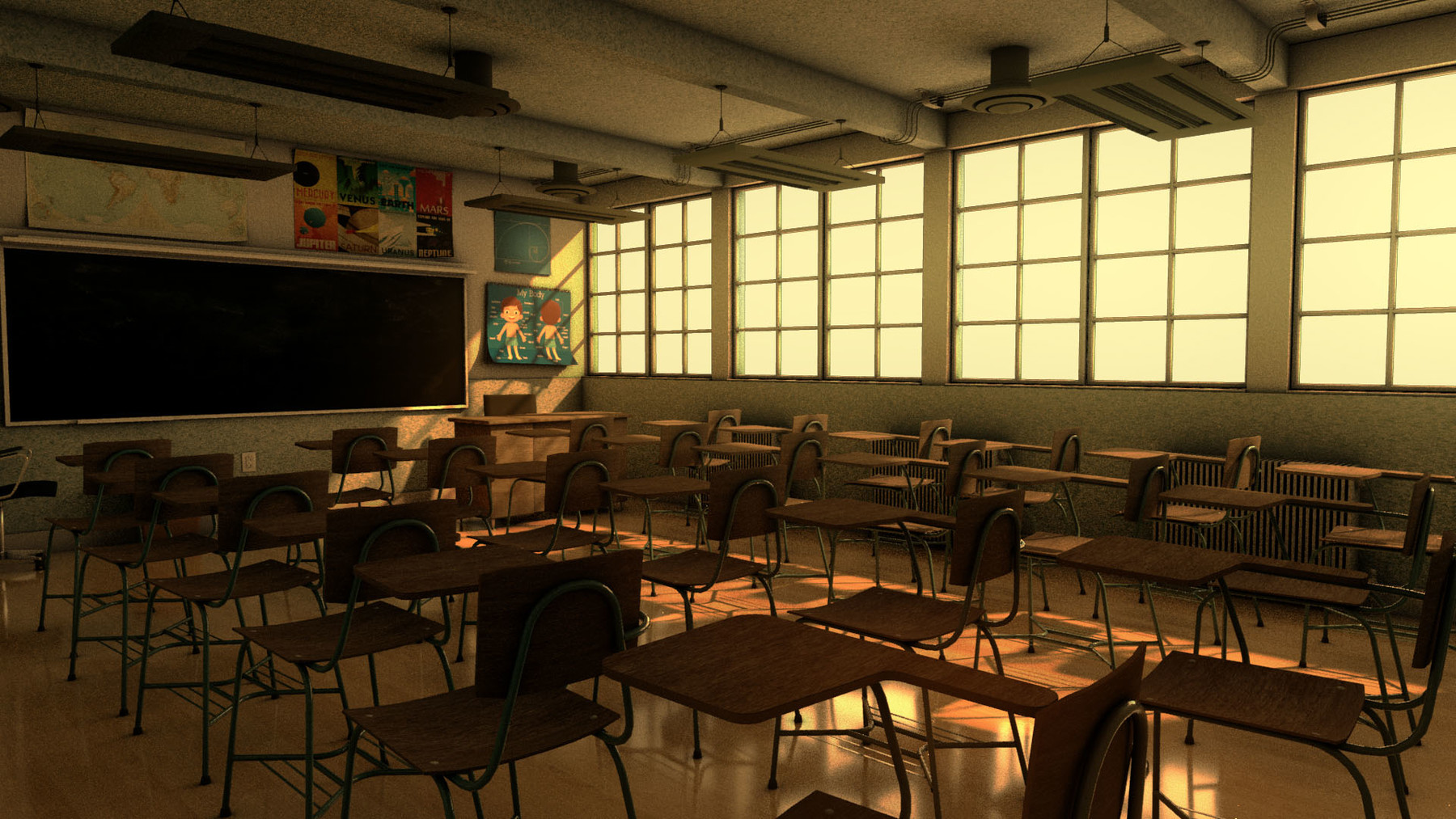 ArtStation - School Classroom | Resources