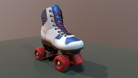 Retro roller skate - game model