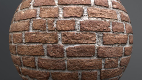 Brick wall, snow 08384 – PBR Material GamesTextures.com