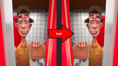 Photoshop Action: Flip layer horizontally