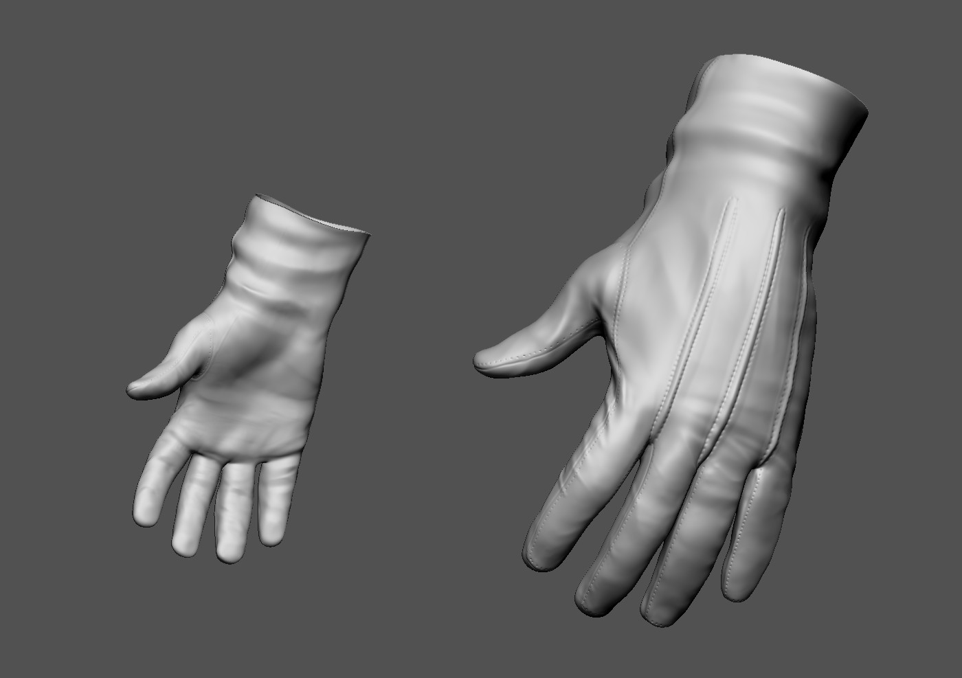 ArtStation - White Dress Gloves | Game Assets