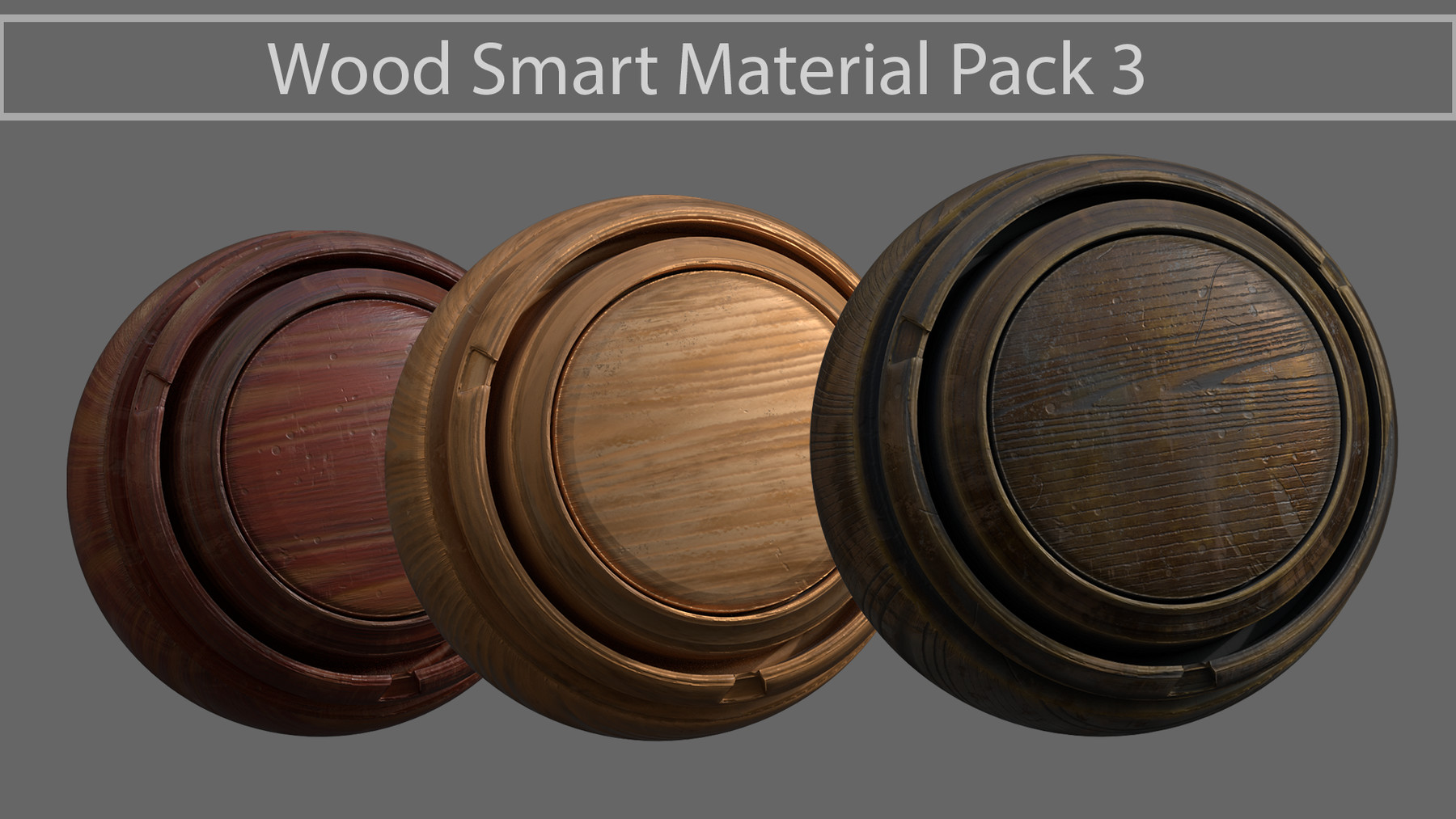 ArtStation Wood Smart Material Pack 3 Game Assets