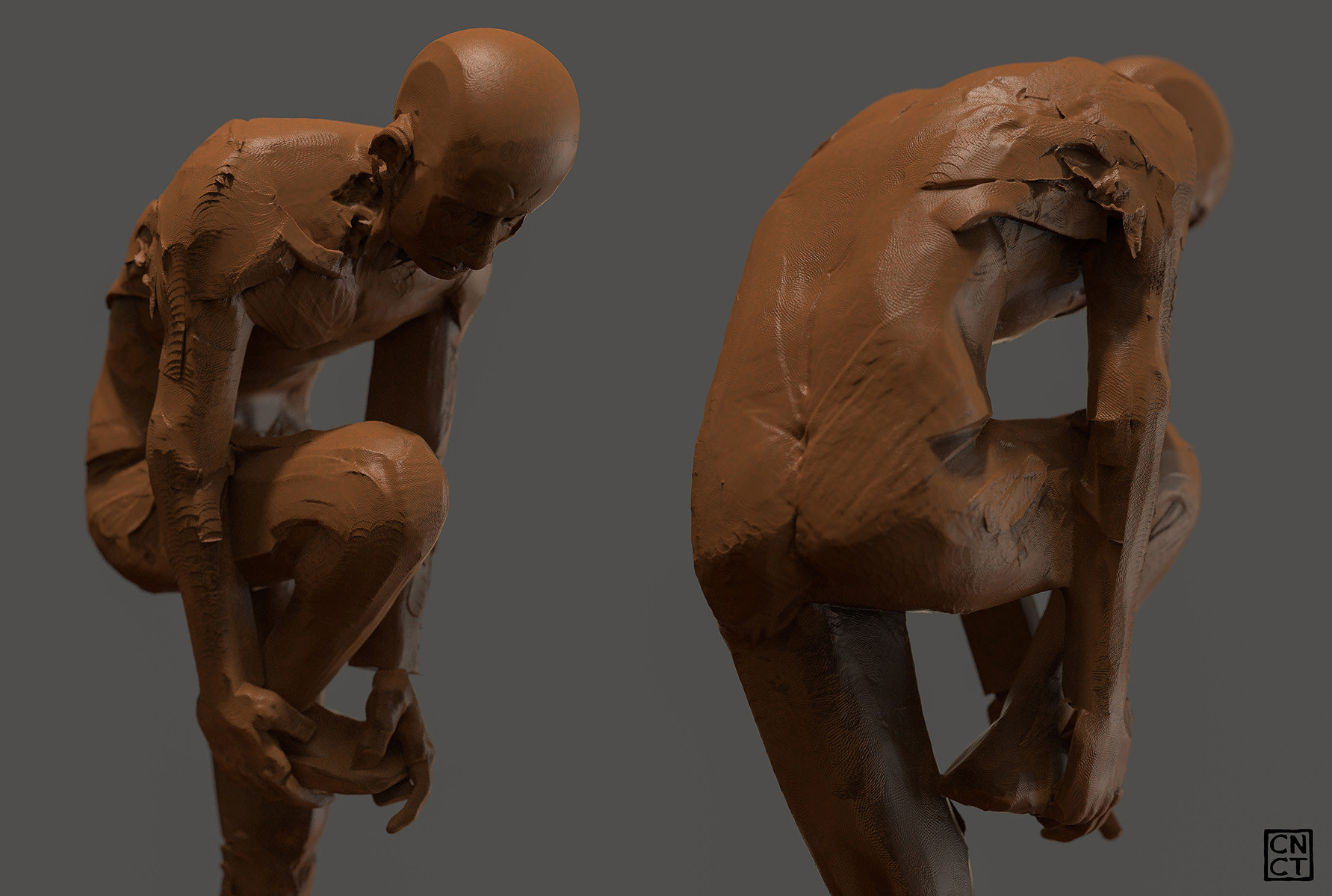 clay render zbrush