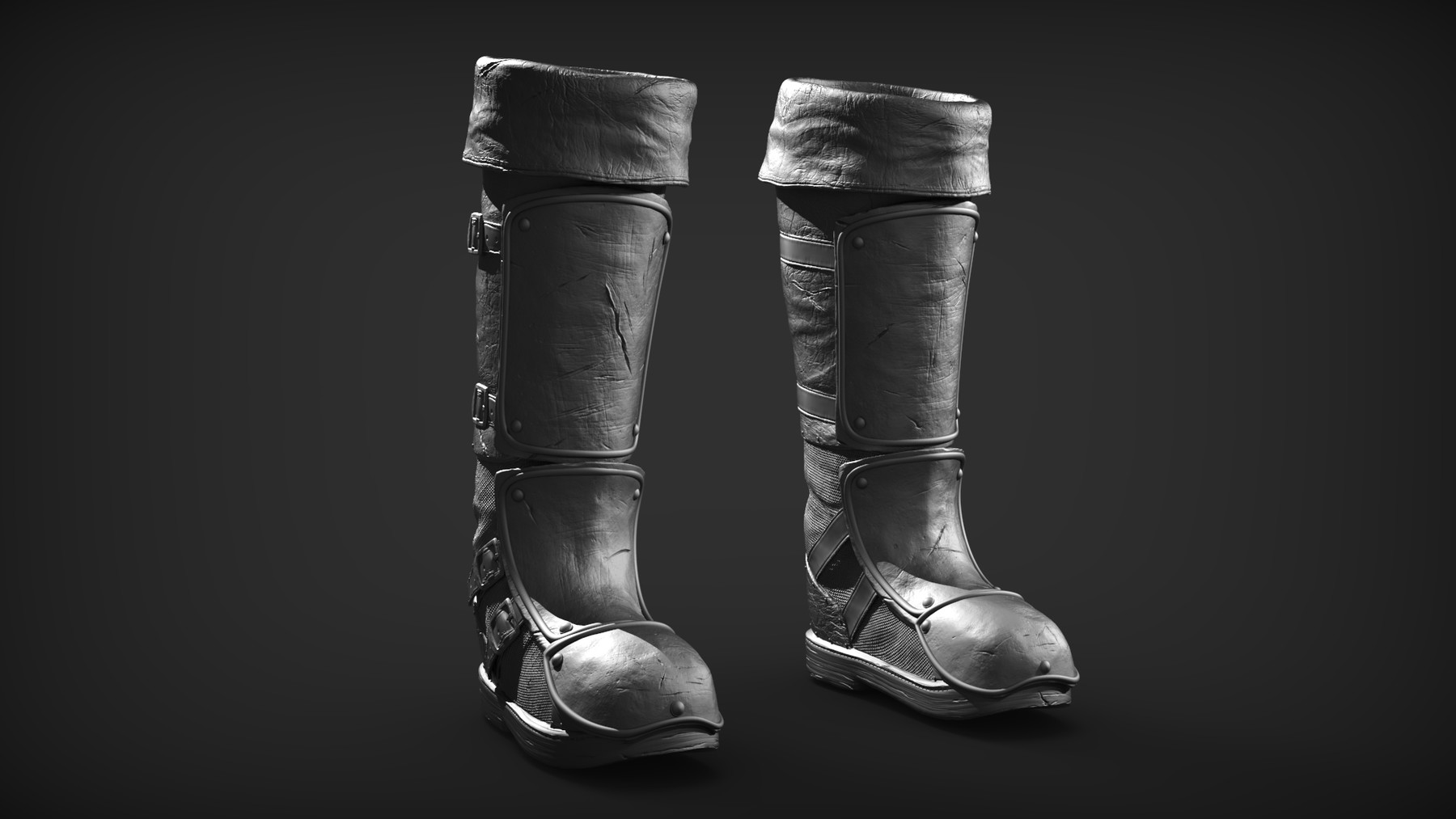 ArtStation - Set of Armored Footwear | Resources