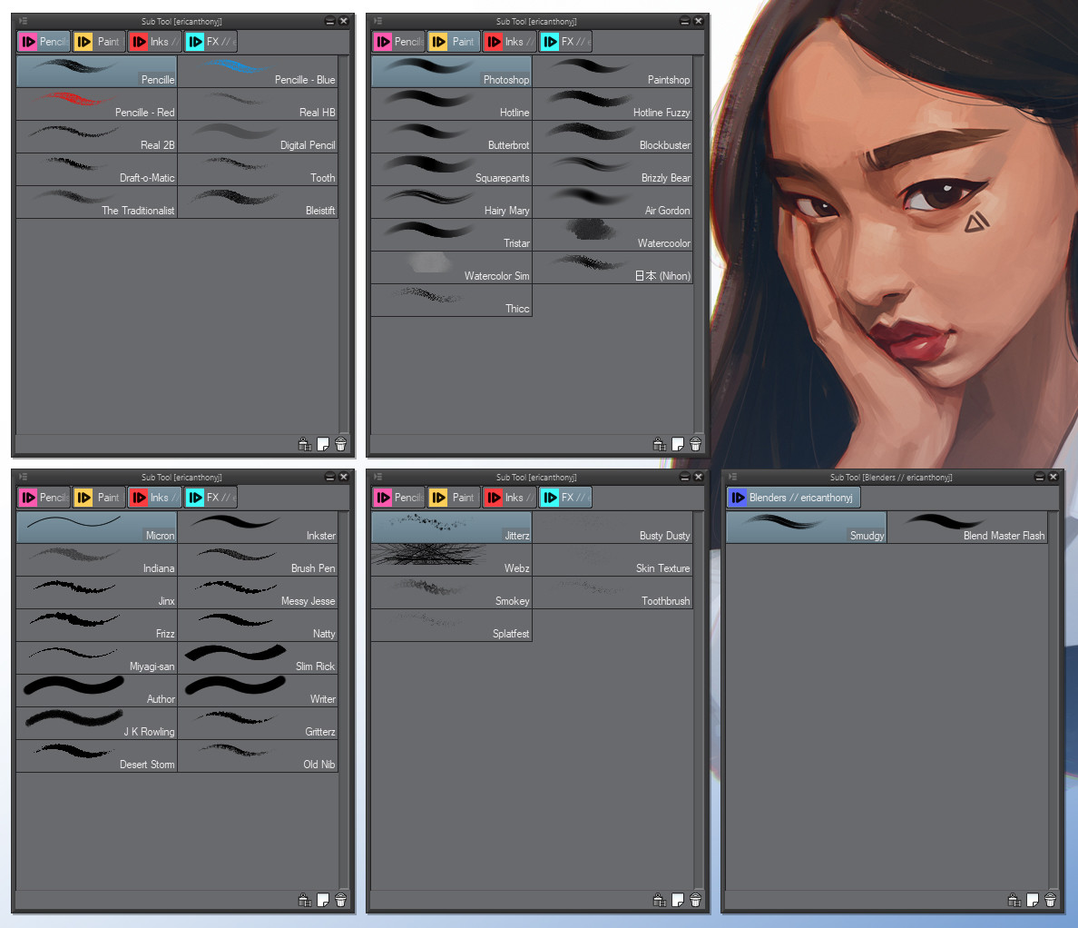 ArtStation - Clip Studio Paint - Brush Bundle | Brushes