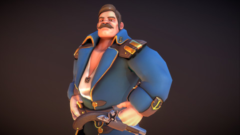 Sea Captain - Stylised Skinned PBR Character