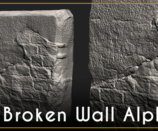 ArtStation - 37 Broken Wall Alphas