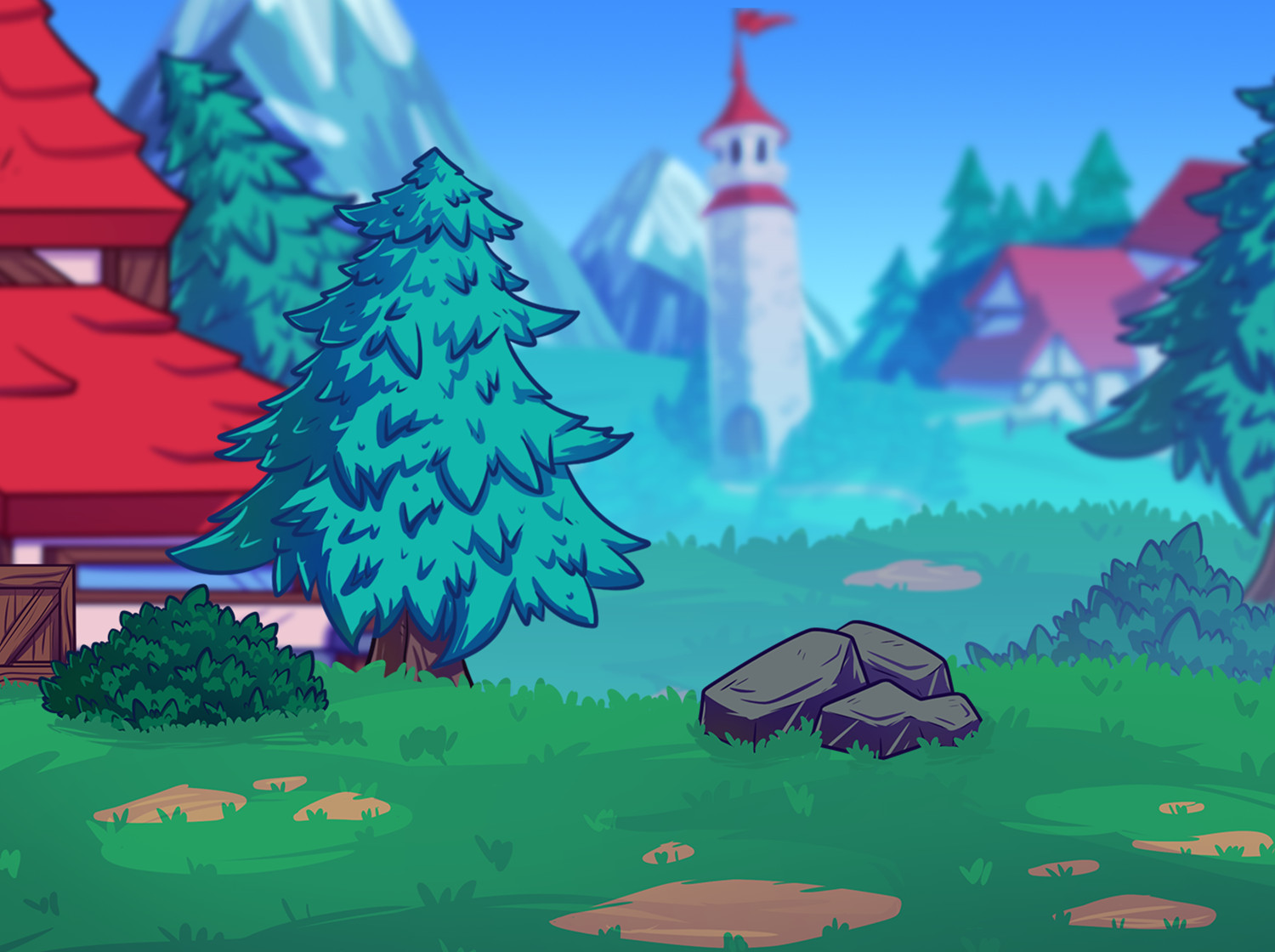 Fantasy Village Background là một thiết kế hình nền game rất xinh đẹp và tràn đầy bí ẩn. Hãy cùng khám phá ngôi làng kiêu hãnh nằm giữa những ngọn núi và mang vẻ đẹp hoang sơ nhưng không kém phần ma mị của game fantasy.