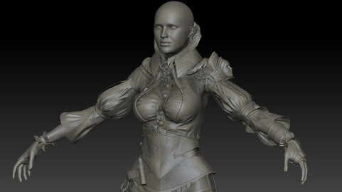 Magical girl zbrush High poly project