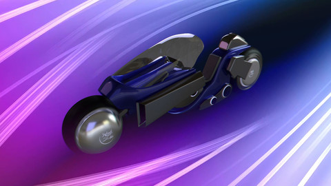 Futuristic Motorcycle Low-poly 3D model