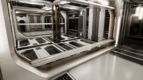 Modular Sci-Fi Environment: Hallway