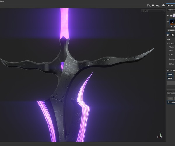 ArtStation - Magical Crystal Sword with Glowing Blade Low Poly 3D Model ...