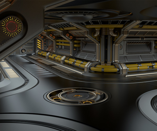 ArtStation - Sci Fi Modular Corridor 3D model | Game Assets