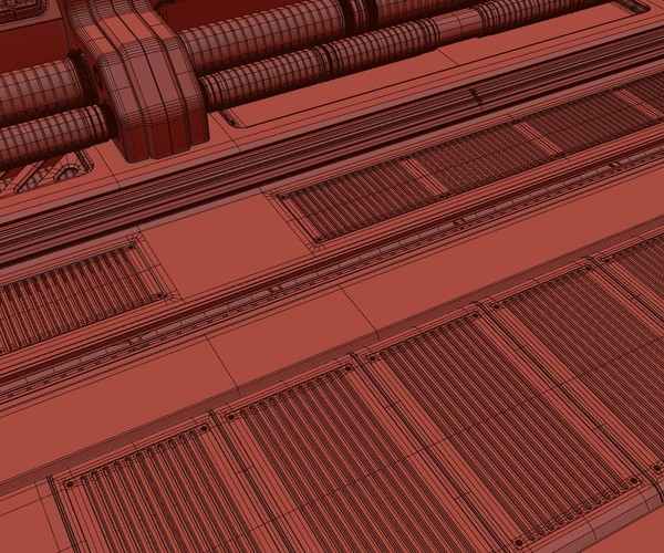 ArtStation - Sci Fi Modular Corridor 3D model | Game Assets