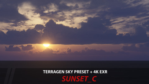 Terragen 4 sky preset -- Sunset_C