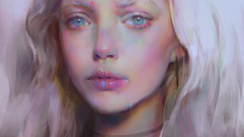 "Silver" Painting Process-Hi-res + PSD file + Video process + Full brush-set