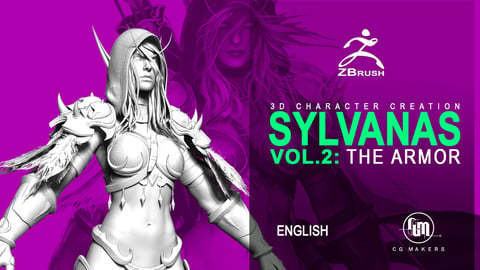 Sylvanas En Vol. 2: Armor - 3D Course Character creation in Zbrush [Female Antomy]