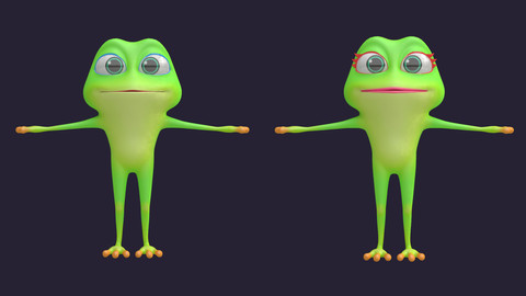 Asset - Cartoons - Character - Animals - Frog