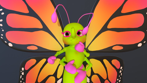 Asset - Cartoons - Character - Butterfly