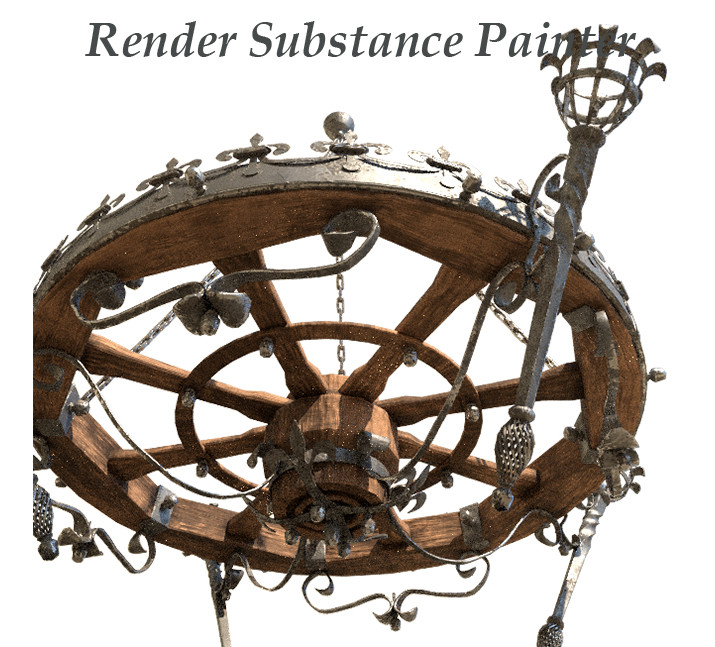 ArtStation Wrought Iron Chandelier Resources   File 