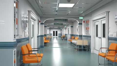 3D model Hospital Hallway 3 Modular