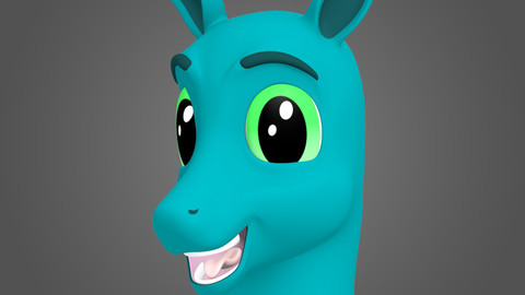 Horse Character Bust - Animated