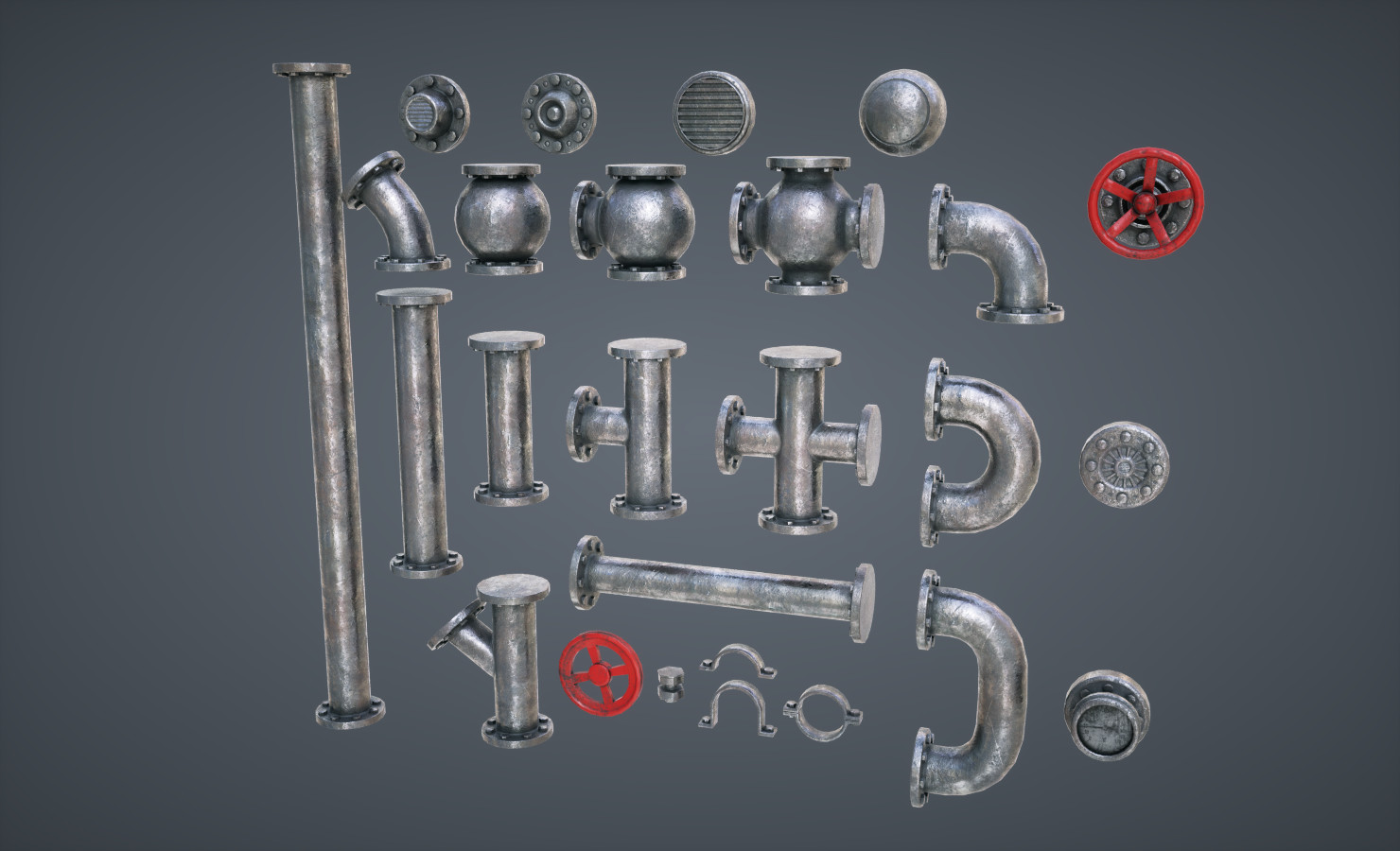 ArtStation Modular Pipes for games Game Assets