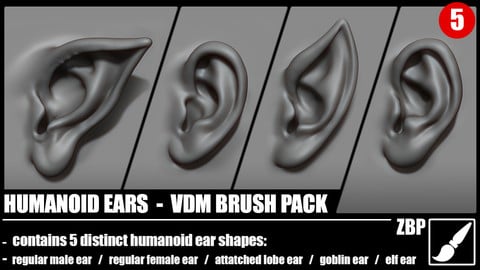 Humanoid ears VDM brush pack