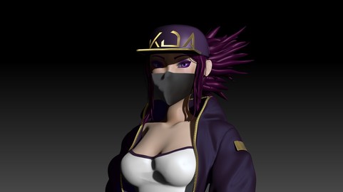K/DA Akali - ZBrush sculpture