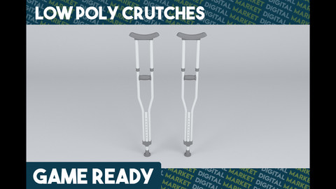 Crutches - Low Poly