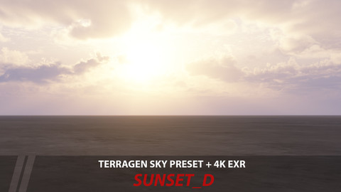Terragen 4 sky preset -- Sunset_D