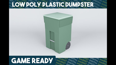 Plastic Dumpster - Low Poly