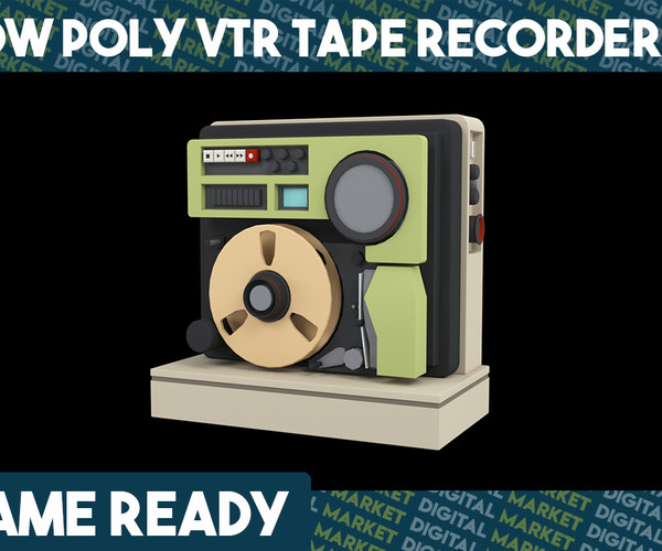 ArtStation Sony HITACHI 1 ZollCMaschine Retro video tape recorder